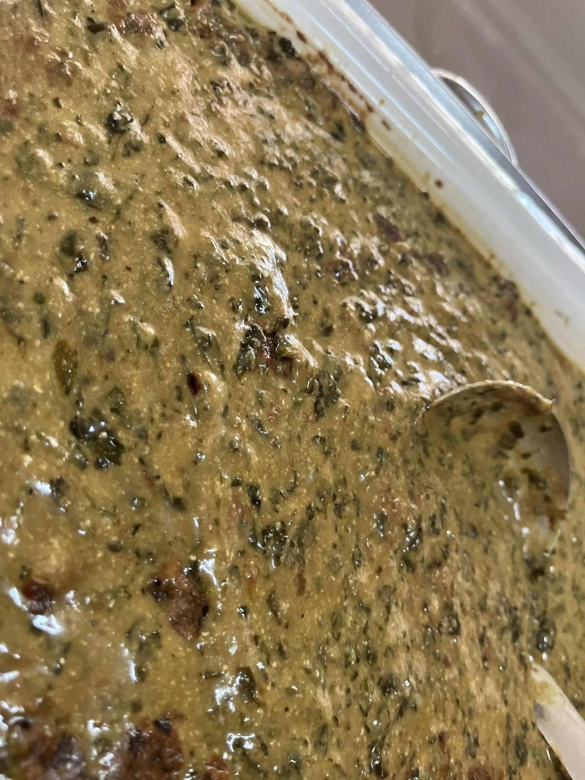 Greens in groundnut sauce